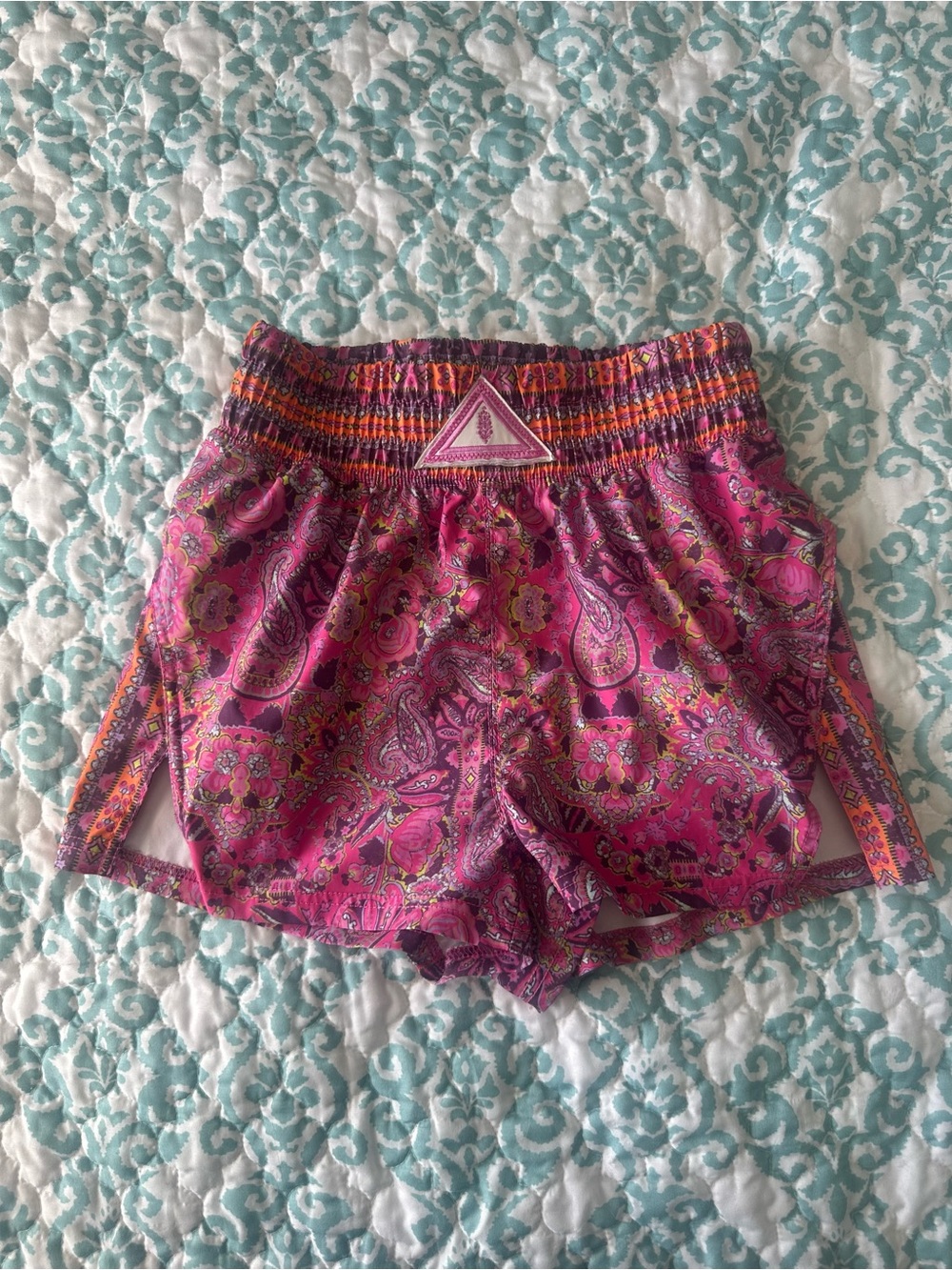 FP Movement Free People Next Round Paisley Print Boxer Athletic Shorts